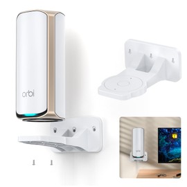 EDUP Orbi WiFi 7 Wandhalterungs-Set, ABS Orbi & Nighthawk Tri-Band Router-Halterung, optimiert Platz, kompatibel mit Orbi WiFi 7 Mesh-Systemen und Allen Nighthawk Wi-Fi 7 Routern (Weiß, 1 Stück)