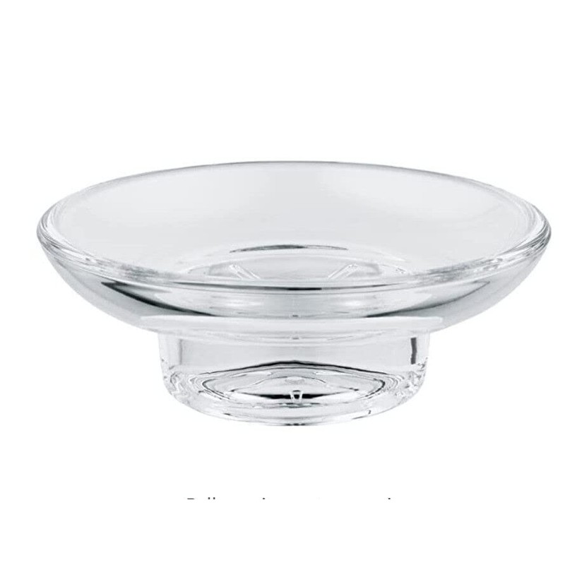 2 x Glass Soap Dish Replacement for Bathroom Accessories (Transparent)