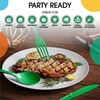 Exquisite Emerald Green Plastic Spoons 50 Pcs Green Spoons Disposable