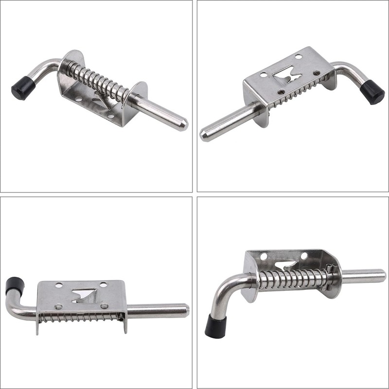 4Pcs 5 Inch Spring Loaded Barrel Bolt Latch Pin, BetterJonny