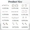 12Grids Nail Piercing Charms Silver Charms for Nails Metal Punk