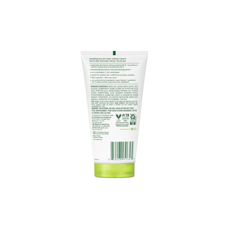 Simple Facial Wash, Moisturizing 5 oz