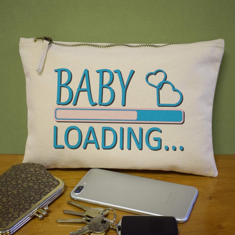 'Baby Boy Loading' Canvas Clutch Bag/Accessory Case (CL00041801)