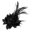 PATIKIL Floral Hair Clip, 1 Pcs Elegant Flower Feather Brooch