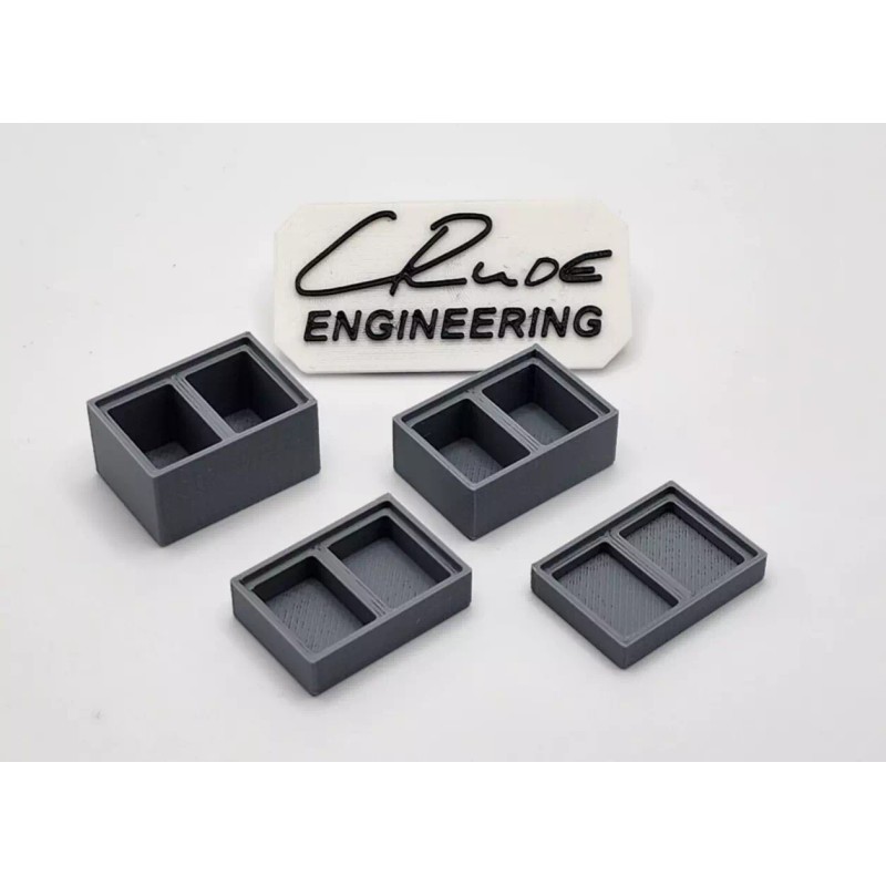 CRude Engineering Double 15x11mm Sugar Cube Speakers with Baffle -