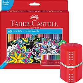 Faber Castell Castle coloured pencils, 60 piece cardboard box