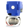 U.S. Solid 1/2 Inch Motor Ball Valve, Stainless Steel, 2-Way