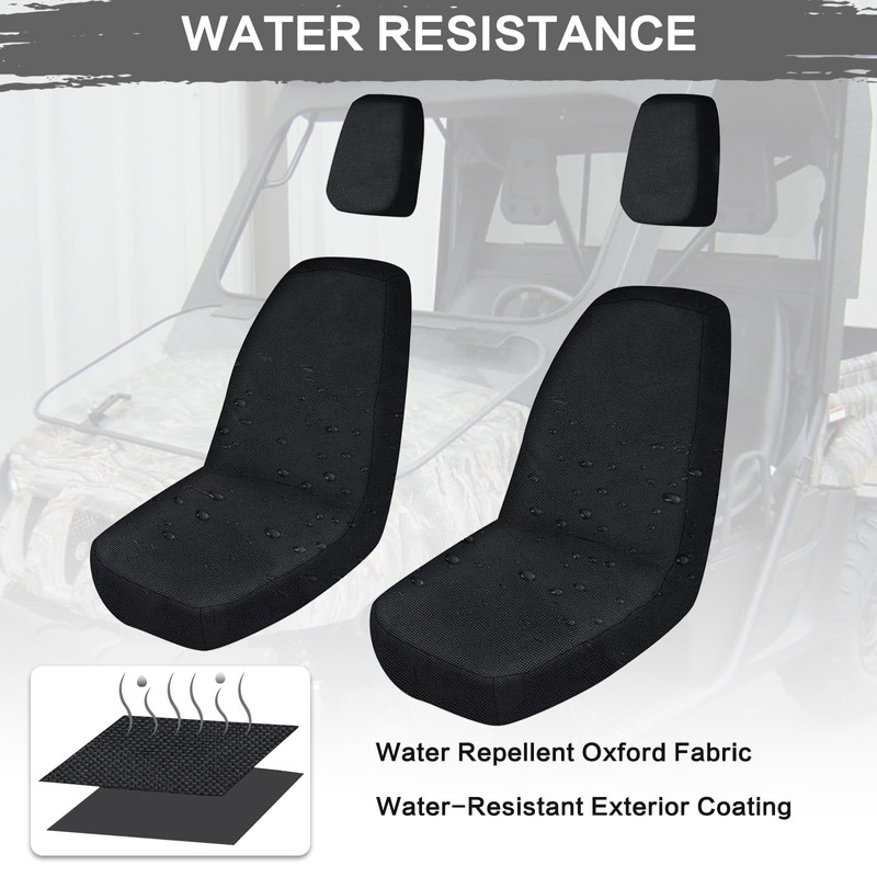 LKV UTV Seat Covers 4 Sets Replacement for Rhino 700