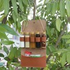 BY-J Camping Spice Kit with 5 Jars, Foldable Leather Spice