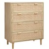 Finnhomy 4 Drawer Dresser for Bedroom 35.43” Wide Wooden Bedroom