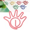 100Pcs Paper Clip Metal Hand Shaped Design Rustproof Paperclip Decoration