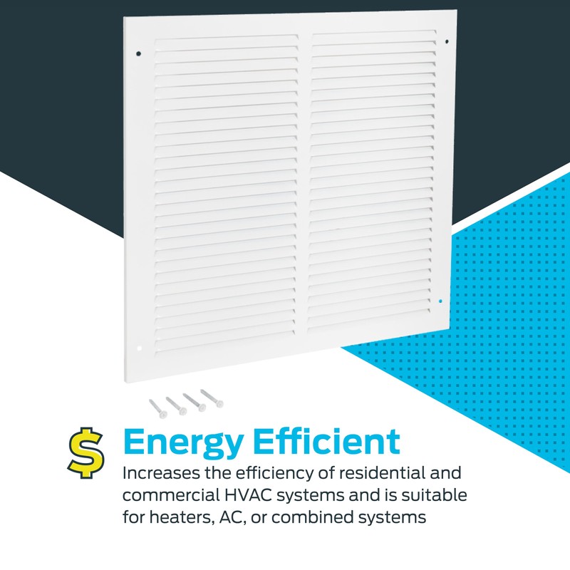 EZ-FLO 61627 Return Air Grille, white