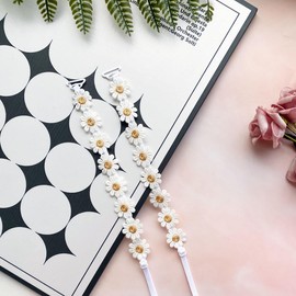 Moly Story Floral Bra Straps Decorative,Cute Daisy Flower Shoulder Straps for Strapless Bra/Dress (Gold)