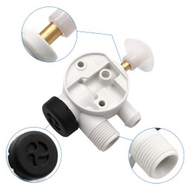 385314349 RV Water Valve Assembly Camper Trailer Toilet Repair Kit Replacement for Dometic Sealand EcoVac Vacuflush Pedal Flush Toilets - 1 PACK