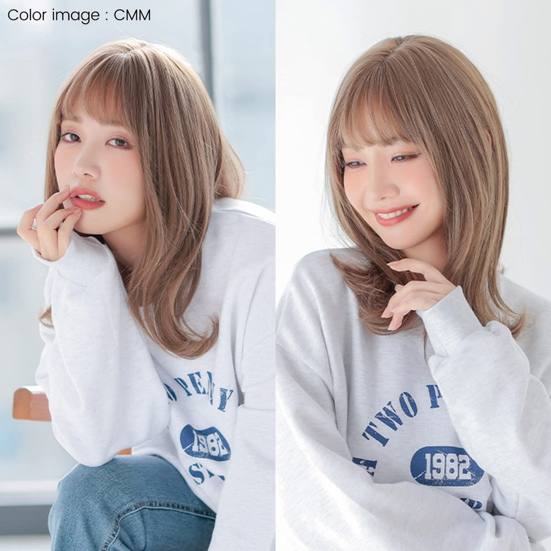 AQUADOLL Wg337DBR Wig, Medium, External Hall, Long, Full Wig, Blonde,