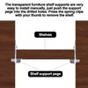 20pcs Self Locking Shelf Support Pegs, Clear Plastic Shelf Pins