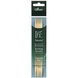 Clover Takumi Double Pointed Bamboo Knitting Needles, 16 cm x 3.75 mm Size