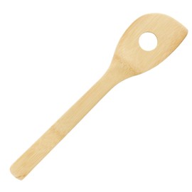 Bamboo Serving/Cooking Utensils - B20 - Curved Spatula/Paddle with Hole - 5 Pieces