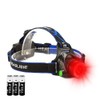 GaiGaiMall Hunting Red Light Headlamp Zoomable LED Headlight with 3