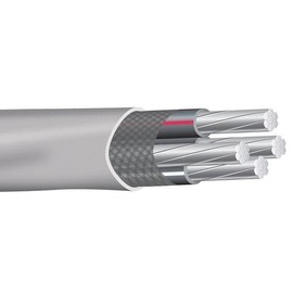 Wirenco SER 2-2-2-2-4 Aluminum Service Entrance Cable with Bare Neutral (25Ft Cut)