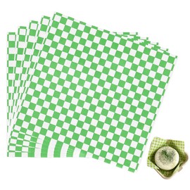 Food Grade Wrap Paper Greaseproof Sandwich Wrap Paper,100Pcs Checkered Baking Wrapping Paper Deli Paper,Checkered Dry Waxed Deli Paper Sheets,Checkered Hamburger Paper,Deli Wax Sheets Wrap Paper,Green