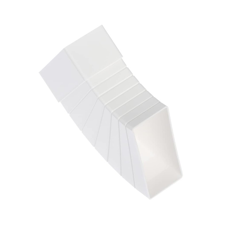 110x55mm 15-60 Degree Horizontal Angle Elbow Rectangular Plastic Ducting Adapter