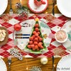 Artoid Mode Red Diamond Plaid Nutcracker Snowflake Christmas Table Runner,
