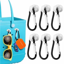 TOFBS Bogg Bag Accessories Plastic Hooks Multi-Purpose Key Holder Clip Insert Charm Bag Hook Bag Accessories Set Beach Shopping Bag (White)