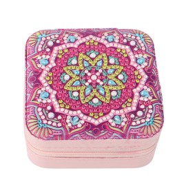 DCIDBEI Diamond Painting Jewellery Box Girls Women Travel Jewellery Box Jewellery Storage Jewellery Box Small Jewellery Box Travel Case Jewellery Organiser for Hair Tie Earring Mandala