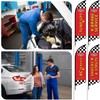 HunnmingRe 4 Set 11ft Auto Repair Shop Feather Flag Kits