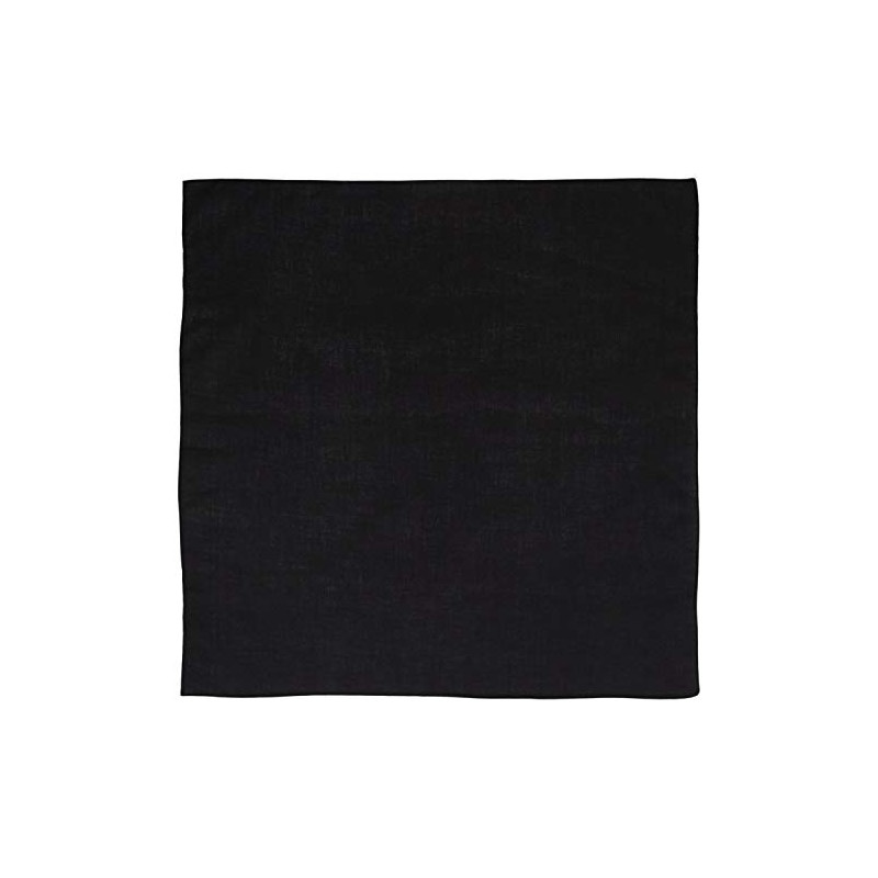 Black Solid Bandana - Single Piece 22x22