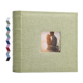 Vienrose Photo Albums 6x4 200 Pockets Linen Frame Cover with Memo Areas Photobook Large Capacity Pictures Book for Wedding Family Baby Vacation