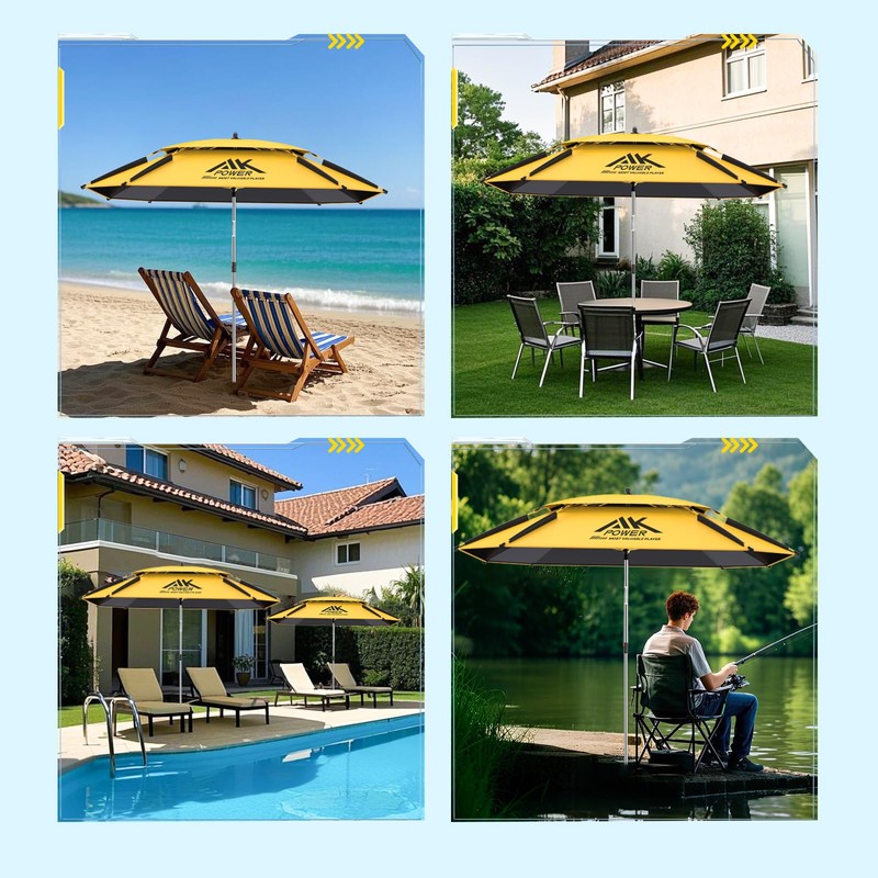 Outdoor Patio Umbrella, Easy to Push up for Baby &