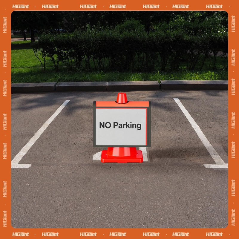 HiGiant 12 Pcs Traffic Cone Sleeve with Pockets for Caution,