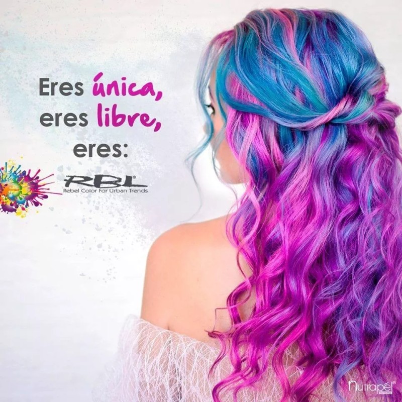 RBL Tinte De Colores Fantasia Para Cabello Rbl Nutrapel 90grs