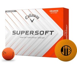 Callaway Golf Supersoft Matte Orange Monogrammed Golf Balls - 2025 Model