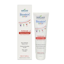 Salcura Natural Skin Therapy, Bioskin Junior Outbreak Rescue Cream, Packed With Natural Ingredients, Soothes Irritation, Nourishes & Soothes Dryness & Flakiness, Supports The Skin Back To Health 150ml