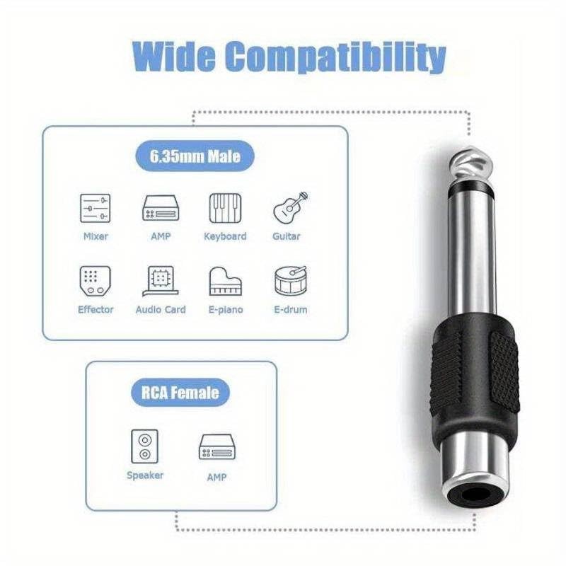 CABLEPELADO 1 x 6.35mm Jack to RCA Female 6.35mm Jack