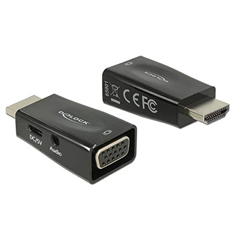 DeLOCK 65901 Adaptor HDMI-A Male to VGA Female with Audio