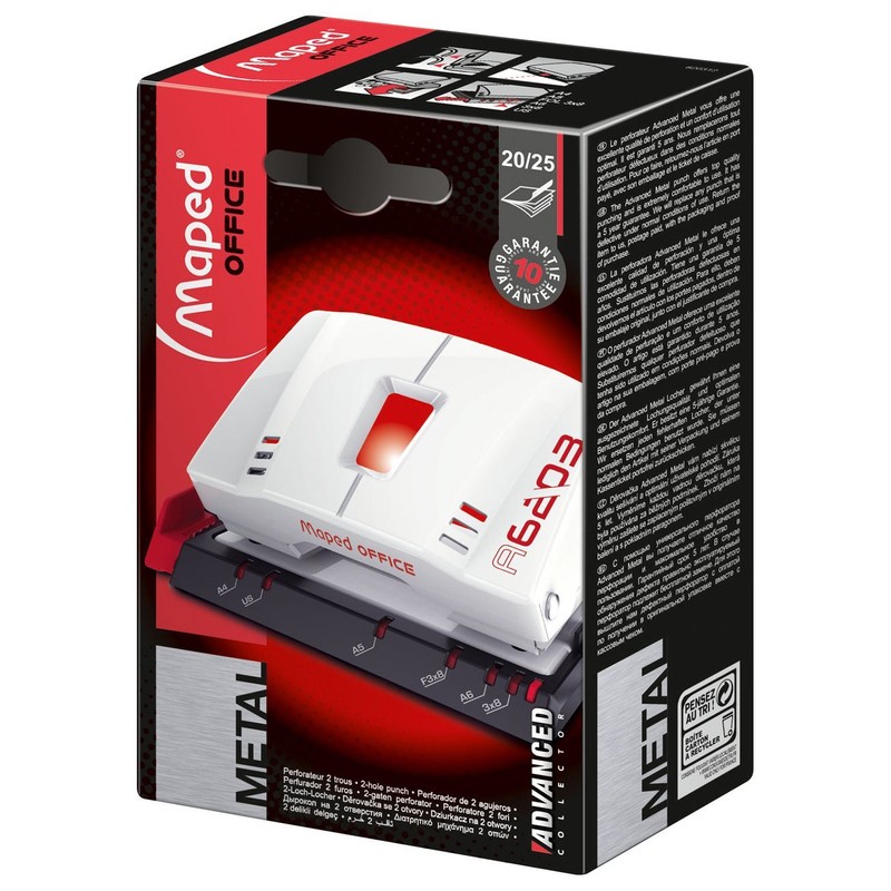 Maped Office Advanced White Two Hole Punch (20 sheets)