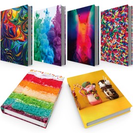 Stretchable, Washable Book Covers 6 Pack of Fun Designs. Jumbo Jackets Fit Most Hardcover Textbooks Up to 9 x 11. Easy Apply, Adhesive-Free, Nylon Fabric Protectors. Reusable Student School Supply