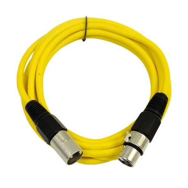 SEISMIC AUDIO - SAXLX-10 - 10' Yellow XLR Male to