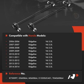 A-Premium 2 x Front Sway Bar Links Stabilizer Bar Links, Compatible with Honda Ridgeline 2006-2014