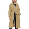 Tankaneo Womens Trench Coats Single Breasted Long Windproof Overcoat with
