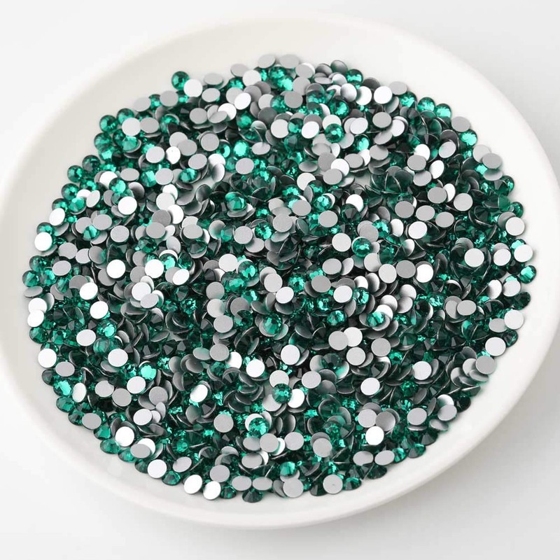 Beadsland 2880pcs Flat Back Crystal Rhinestones Round Gems for Nail