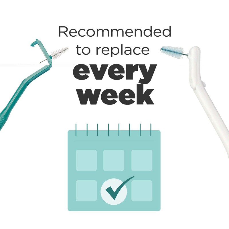 GUM Refill (tapered) Narrow with antibacterial bristles, 1 pack of