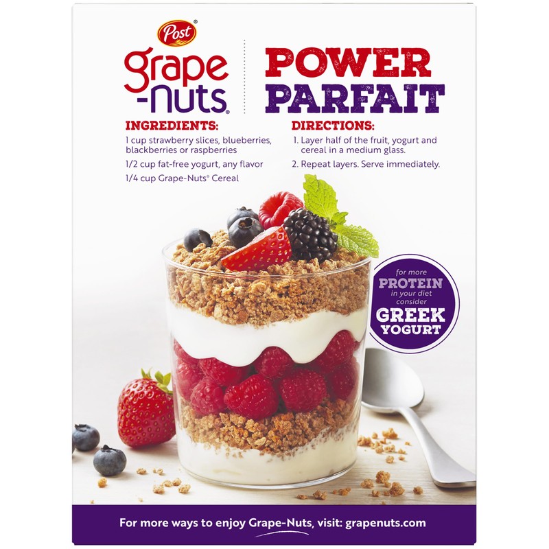 Post Grape Nuts Original Breakfast Cereal, Crunchy Whole Grain Wheat