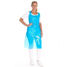 FRANZ MENSCH Hygostar Disposable Aprons Approx. 50 µm LDPE Blue 50 µm Length 125 cm Width 75 cm Pack of 250
