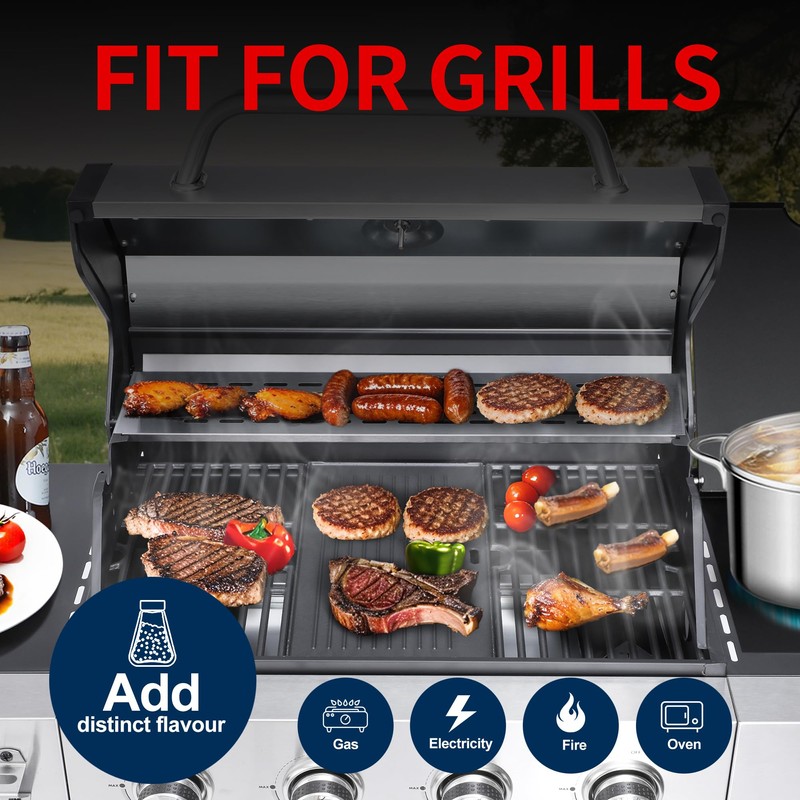 Nice Cooker 17" Reversible Cast Iron Griddle & Grill Pan