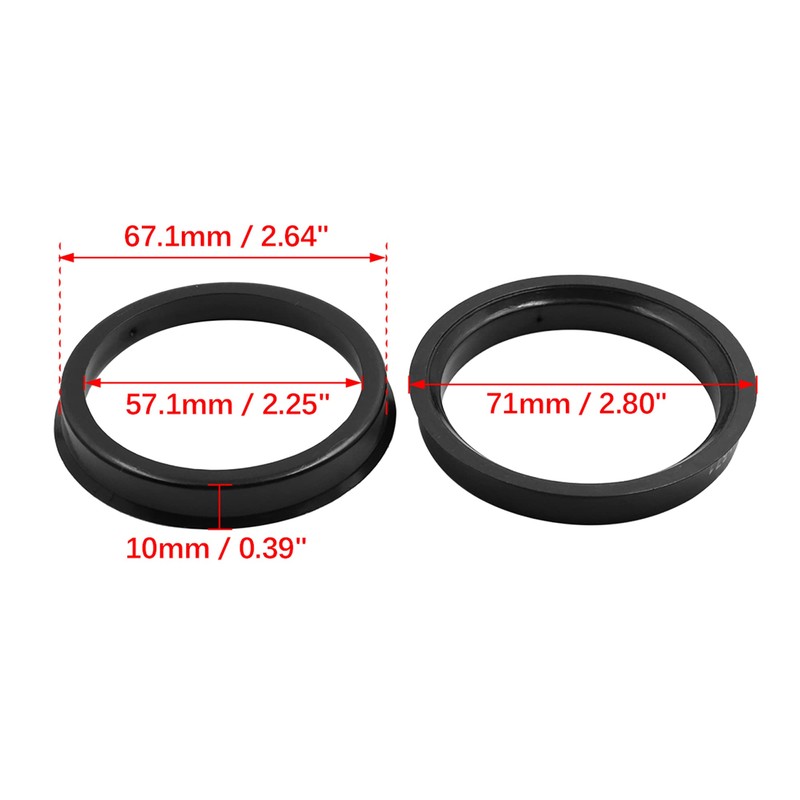 sourcing map Set of 4 Car Centring Rim Hub Centre